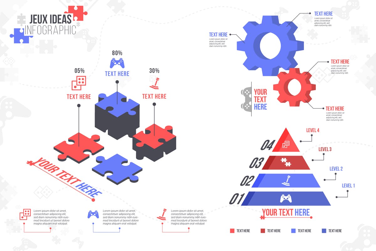 创意idea信息图表矢量设计素材 Jeux Ideas – Infographic插图