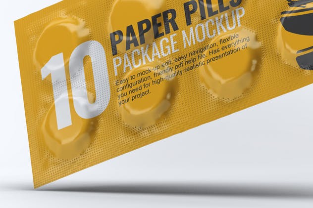 药物箔纸包装外观设计样机 Paper Pills Package Mock-Up插图(3)