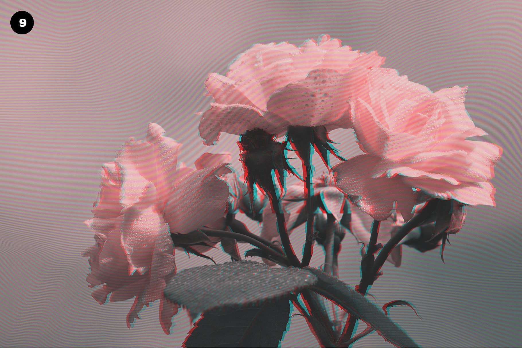 录像毛刺信号故障照片效果处理PS动作 VHS Glitch Effects for Photoshop插图(9)