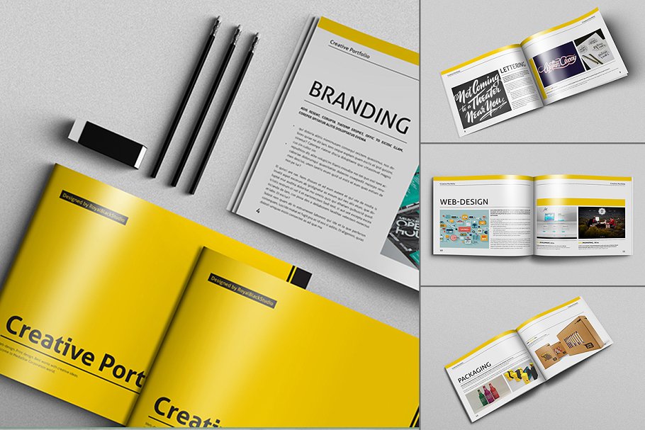20款创意画册企业文宣手册模板 Big Bundle – 20 Creative Brochures插图(17)