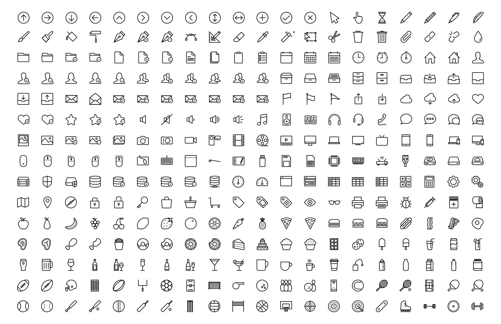 540枚矢量线框图标 Vector Line Icons – Outlined插图(2)