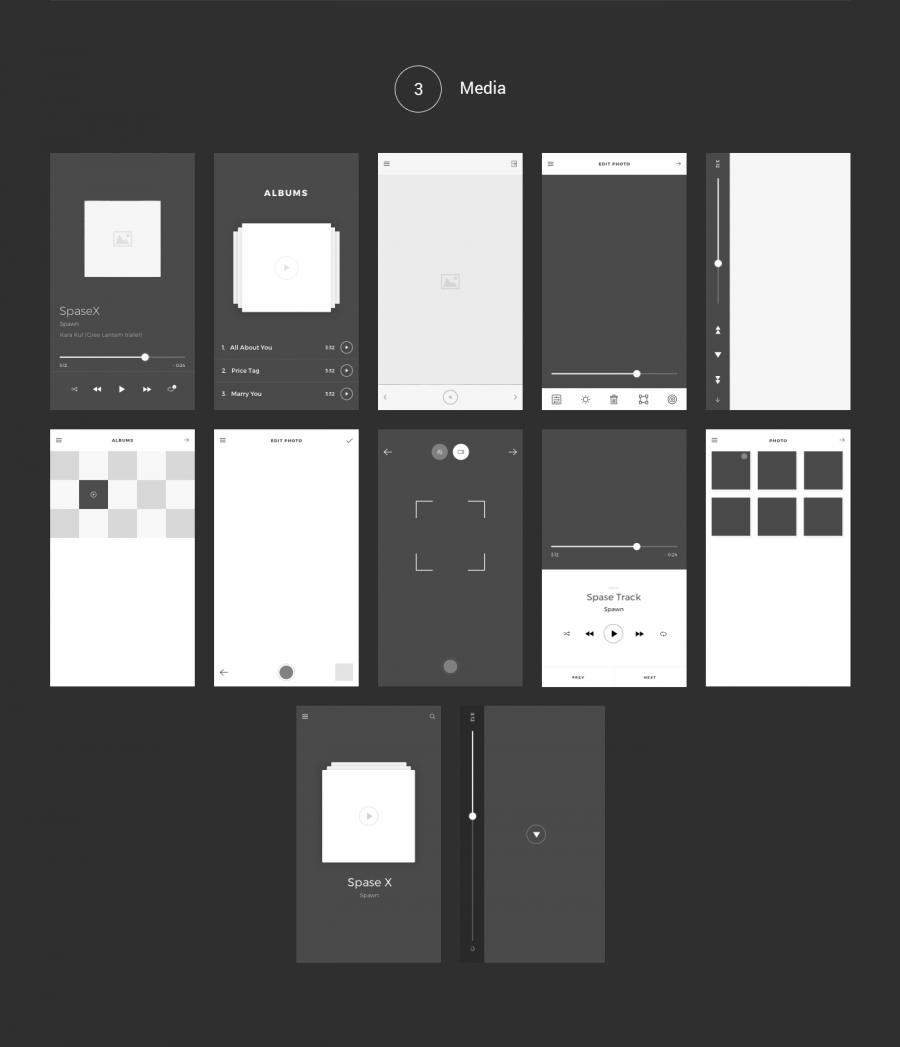 170 APP 界面模板 Knock Mobile UI Kit with Wireframe [PSD&SKETCH]插图(6)