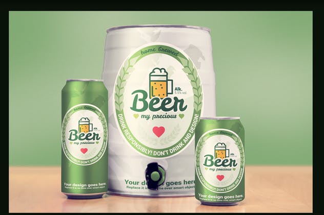 啤酒包装&品牌VI样机模板 Beer Package & Branding Mock-ups插图(10)