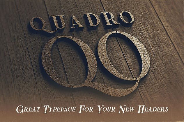 8款复古外观的英文衬线装饰字体 Quadro – Display Font插图(5)