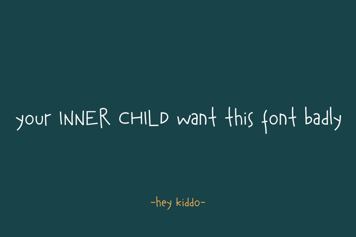 可爱仿小孩铅笔手写英文无衬线字体 Hey Kiddo – Children Font插图(6)