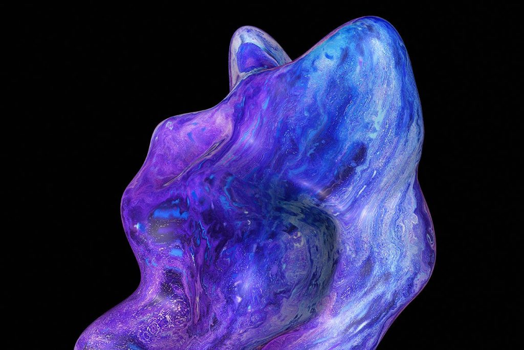 神秘高端的10个抽象紫色液体大理石背景元素插图(9)