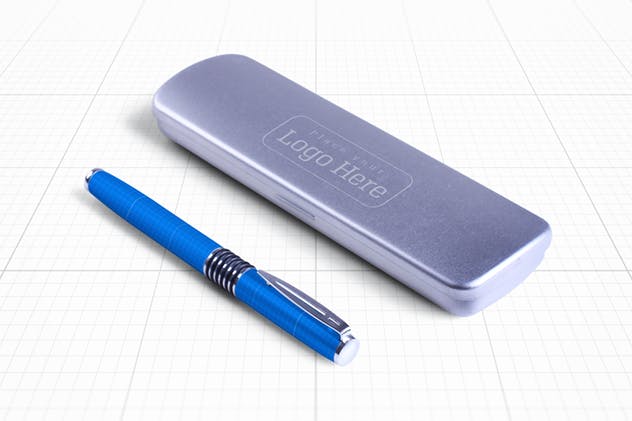 金属钢笔盒子品牌样机V.3 Pen Box Mock Up V.3插图(2)