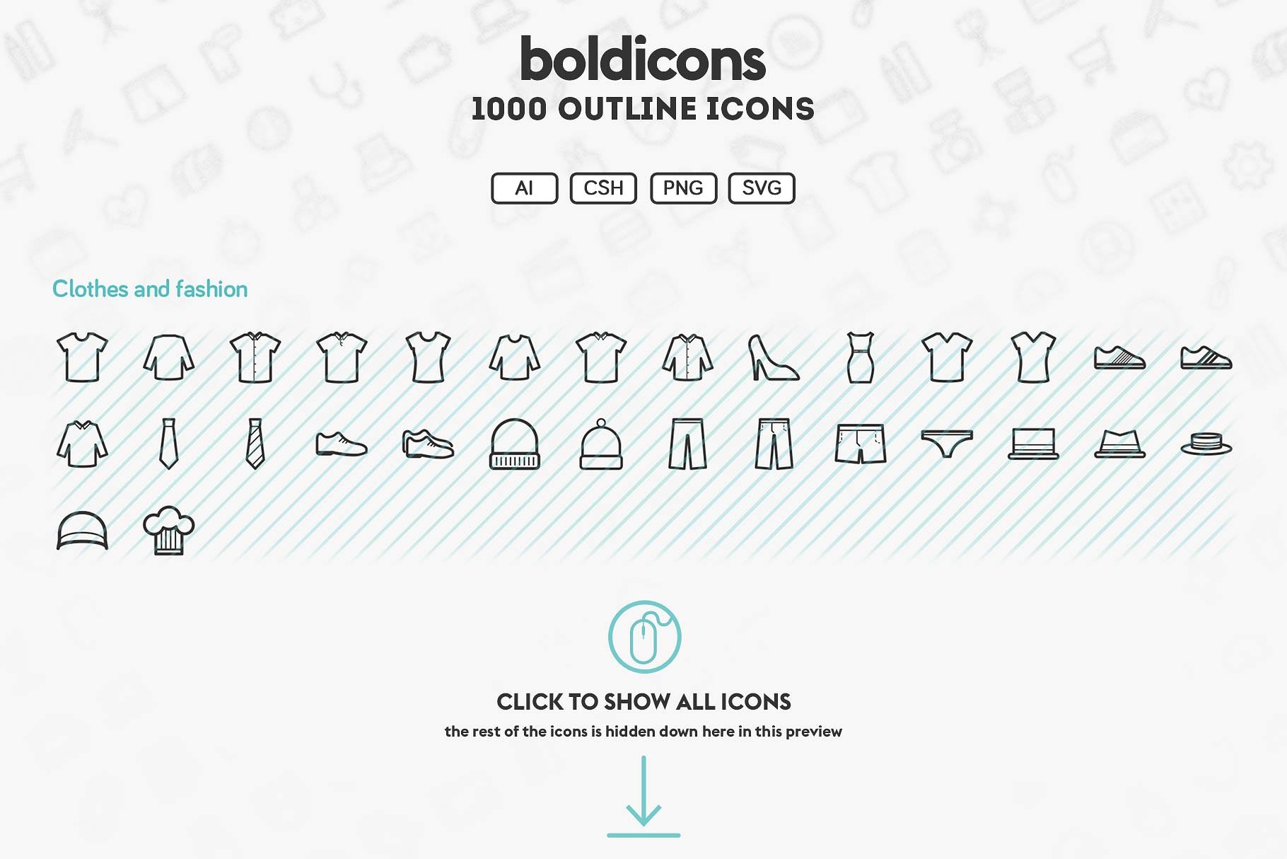 1000枚多领域粗线条轮廓图标 Boldicons – 1000 outline icons插图2