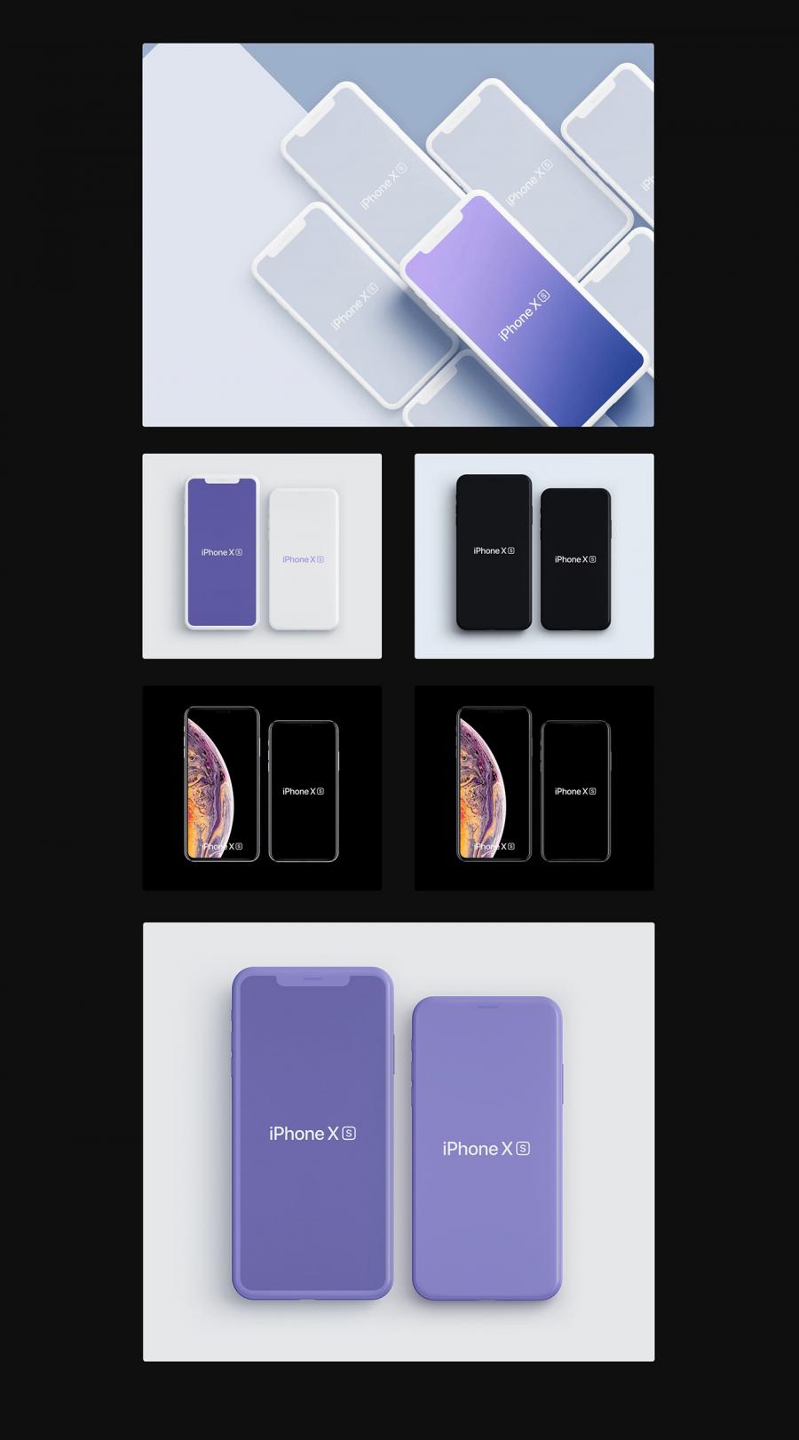 LS出品-超高品质 iPhone Xs/Xs Max 样机模板[PS & Sketch]插图(3)