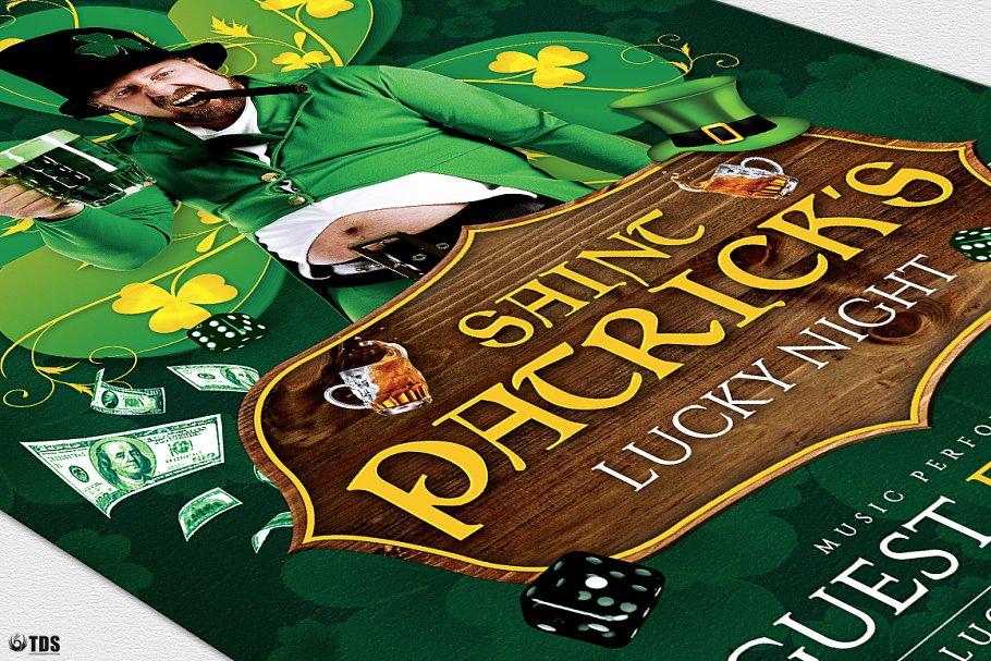 圣帕特里克节活动传单海报设计模板v1 Saint Patricks Day Flyer PSD V1插图(5)