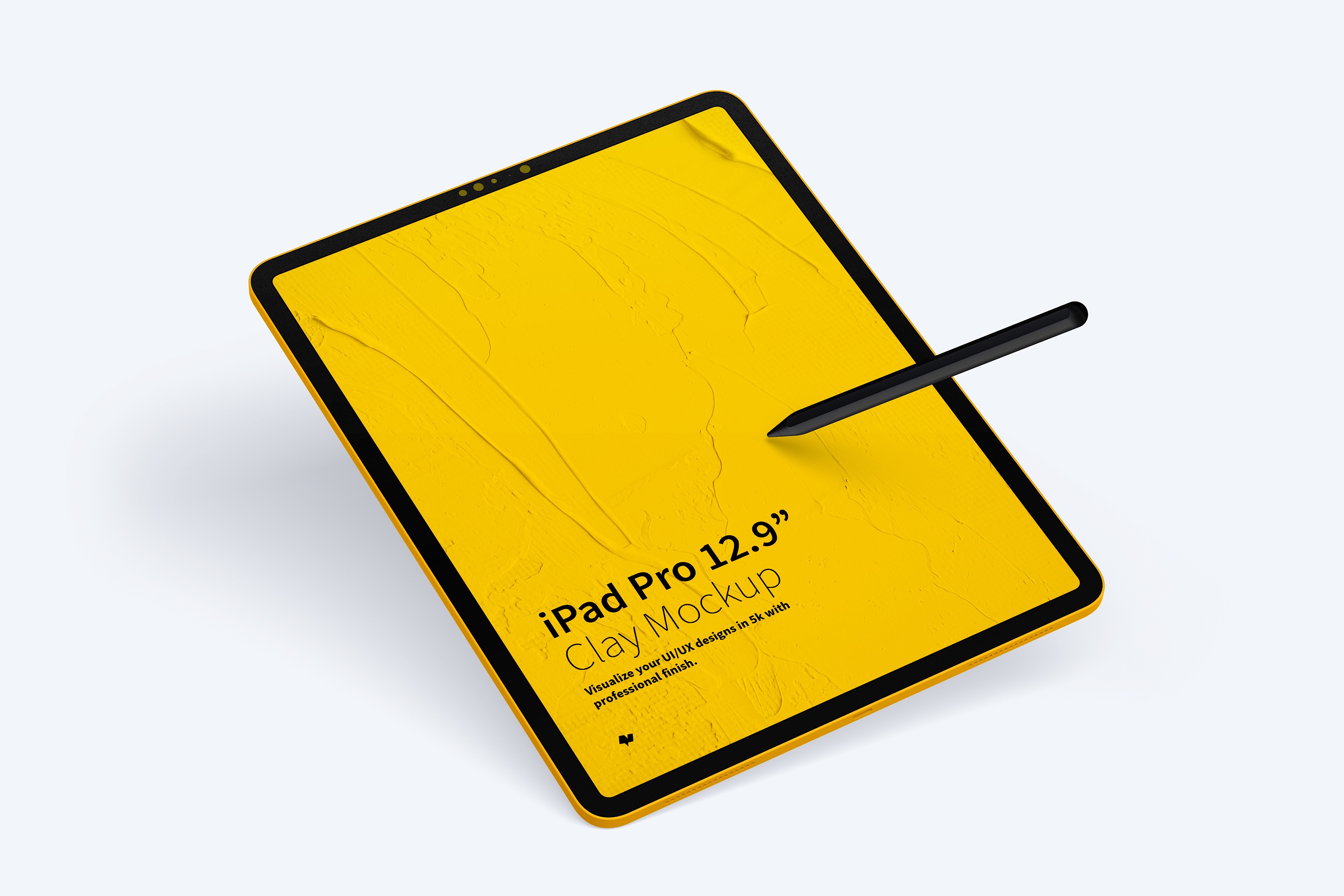 iPad Pro平板电脑Web页面设计效果图样机 Clay iPad Pro 12,9” Mockup插图(2)