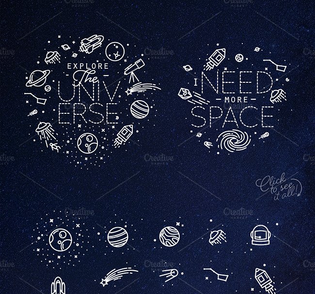 太空主题图标集 Space Icons插图(3)