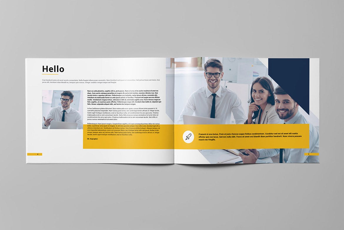 金融咨询公司企业介绍画册设计模板v2 Business Brochure Vol.2 Landscape插图(2)