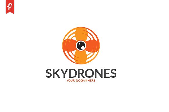 无人机图形Logo模板 Sky Drone Logo插图
