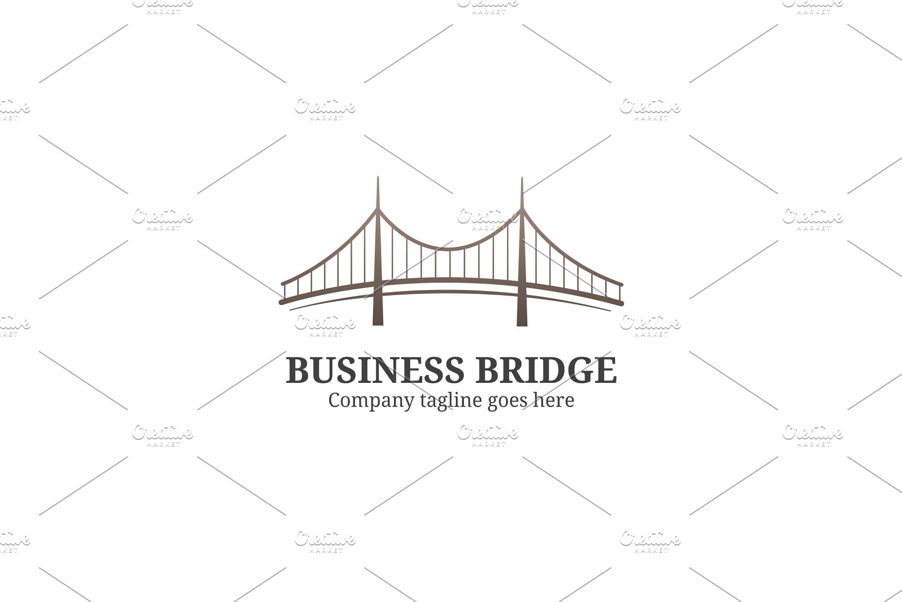 商业桥梁形象图形Logo模板 Business Bridge Logo插图4