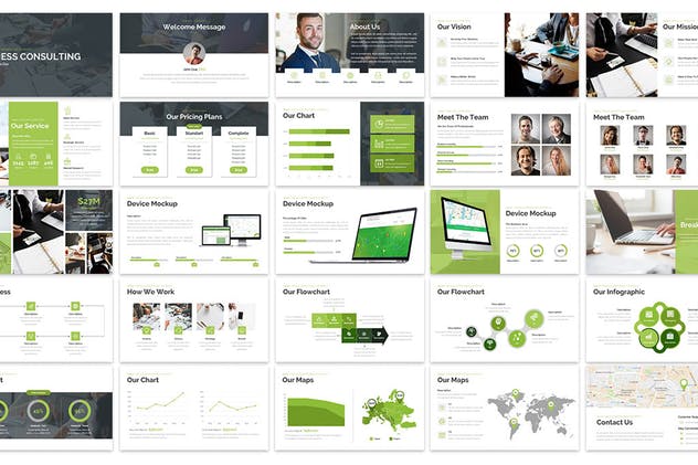 业务咨询PPT幻灯片模板素材 Business Consulting – Powerpoint Template插图(1)