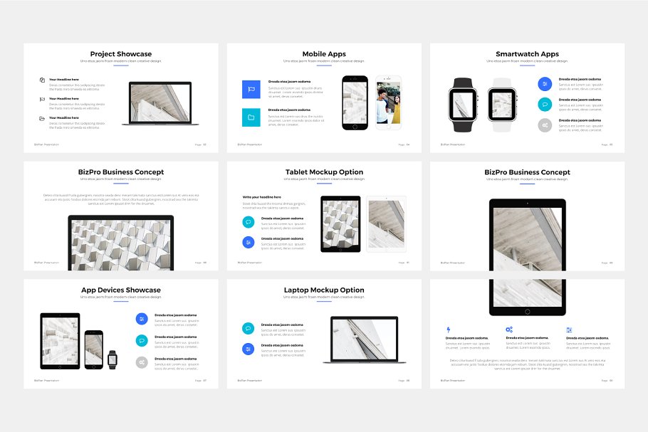 项目投标竞标谷歌幻灯片模板 BizPro. Google Slides Template +Gift插图10