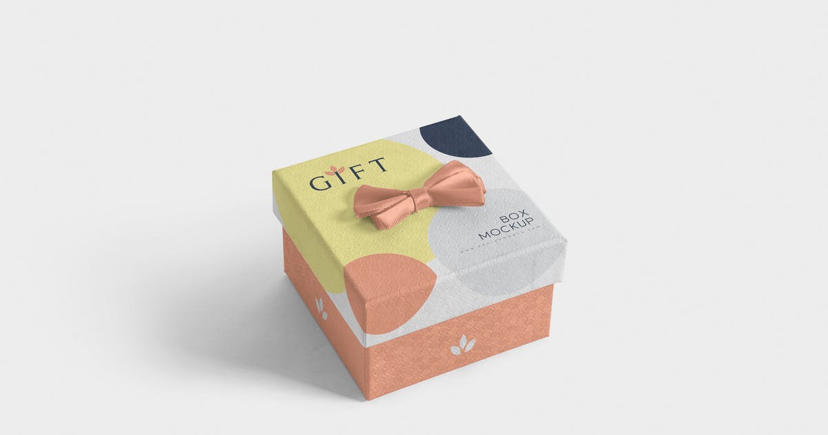 方形礼品盒外观设计样机模板 Square Gift Box Mockups插图