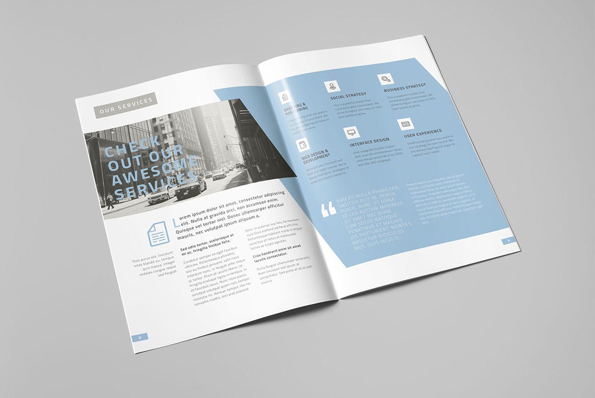 高端创意设计/广告服务公司画册设计模板v2 Corporate Brochure Vol.2插图4