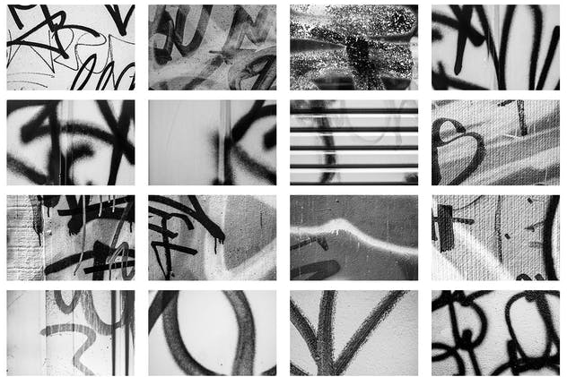 20种街头涂鸦艺术纹理 20 Graffiti Textures – Vector & JPG插图2