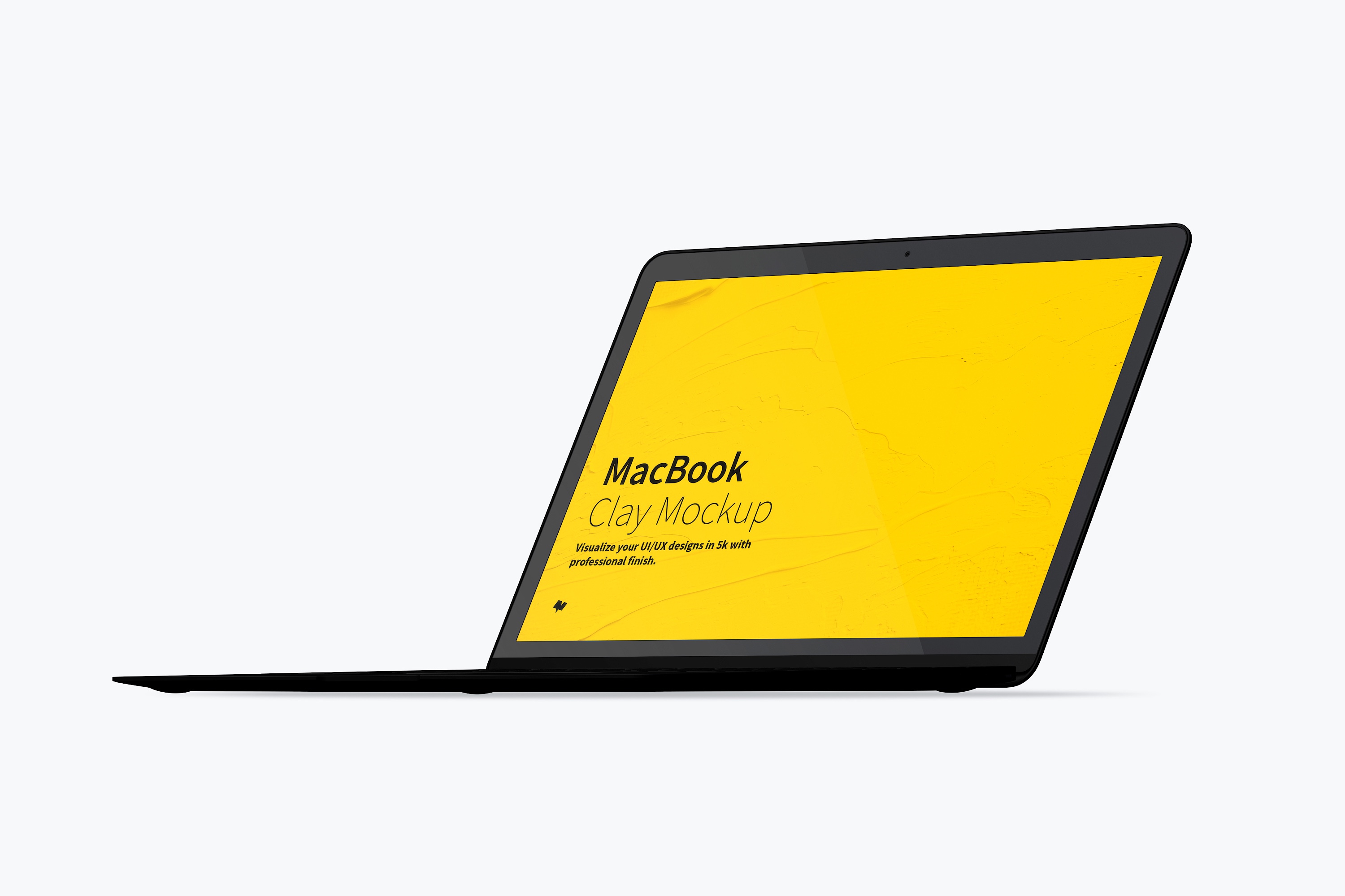 MacBook超极本电脑UI设计屏幕预览效果右前视图样机 Clay MacBook Mockup, Front Right View插图6 MacBook超极本电脑UI设计屏幕预览效果右前视图样机 Clay MacBook Mockup, Front Right View插图6