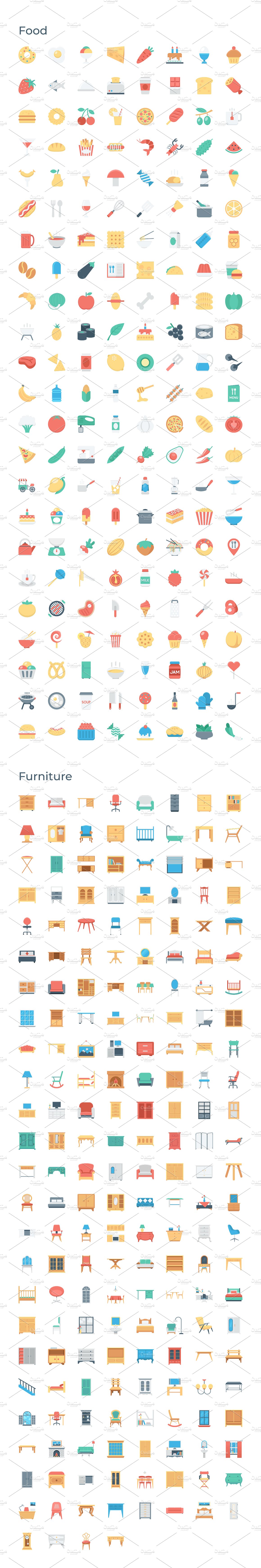 5158枚扁平风格图标量贩装 5158 Flat Icons Pack插图(7)