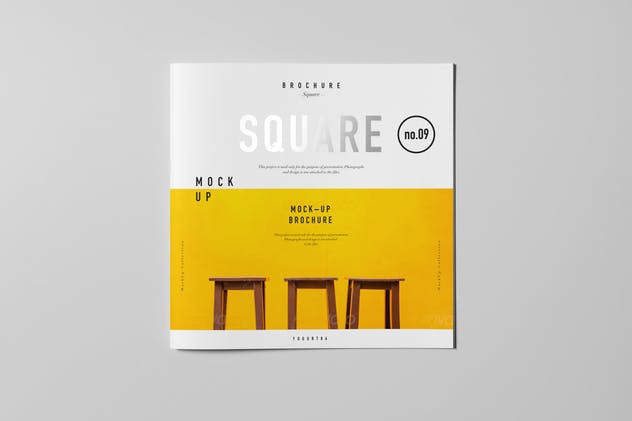 方形画册样机模板 Square Brochure Mock-up插图(6)