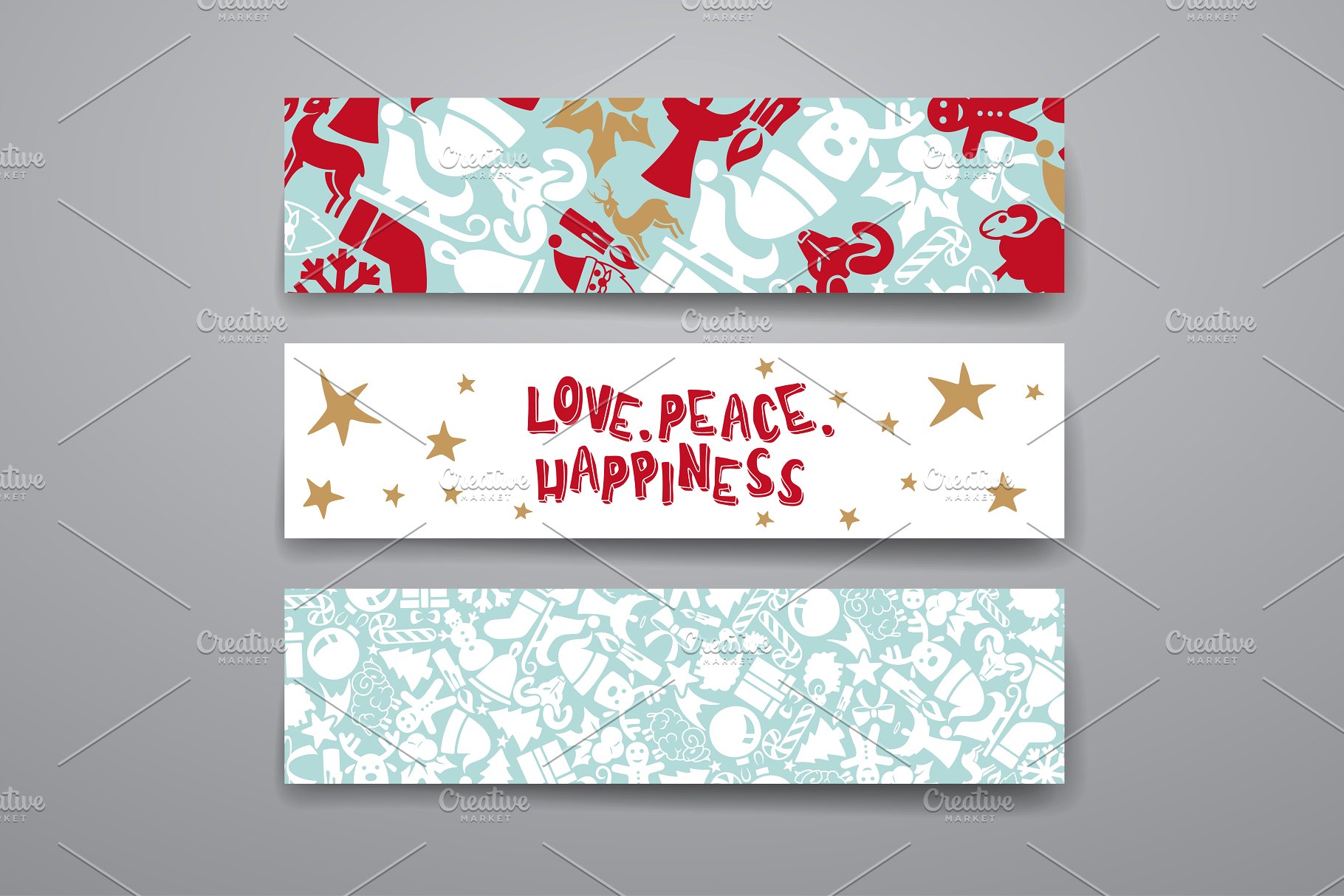 圣诞节日祝贺卡片制作素材 Merry Christmas Card Template插图(4)