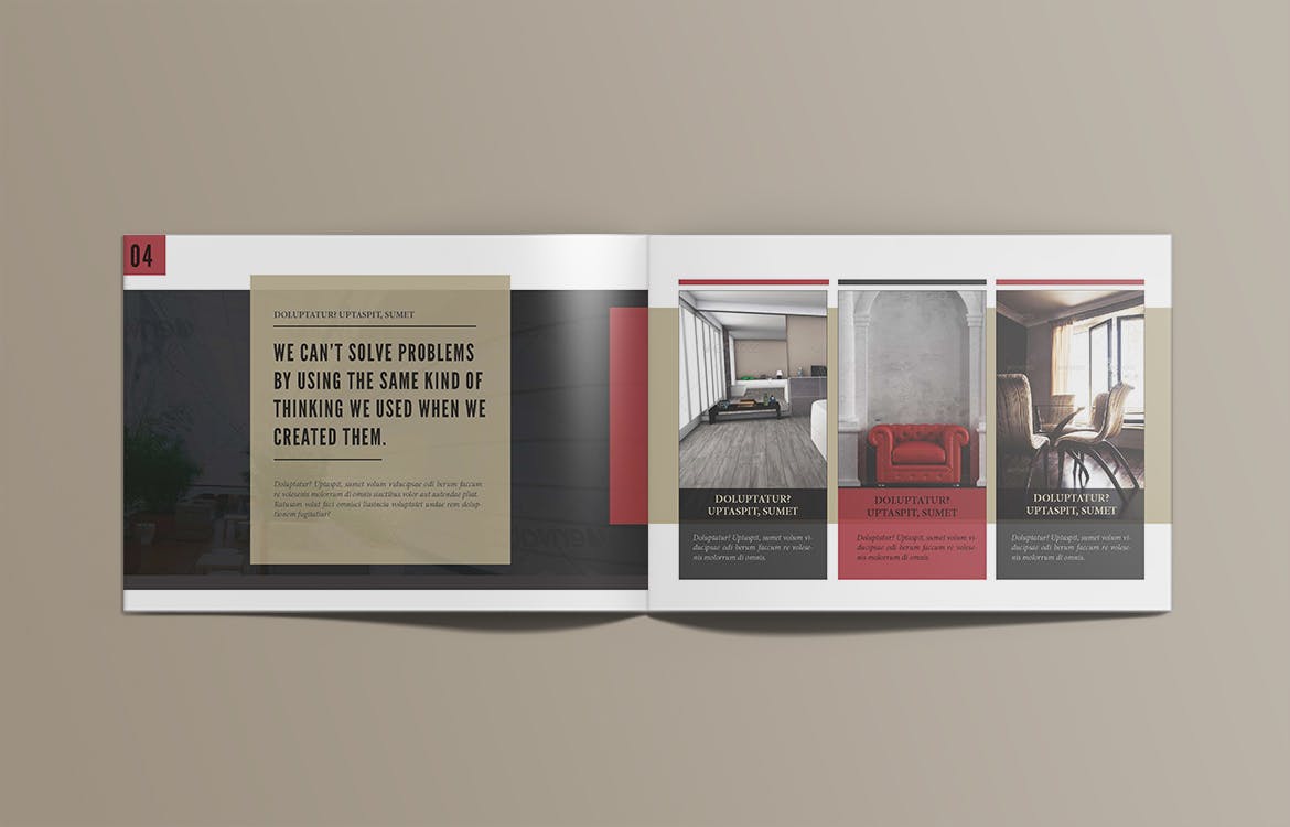时尚家具产品设计目录画册设计模板 Furniture Brochure插图(4)