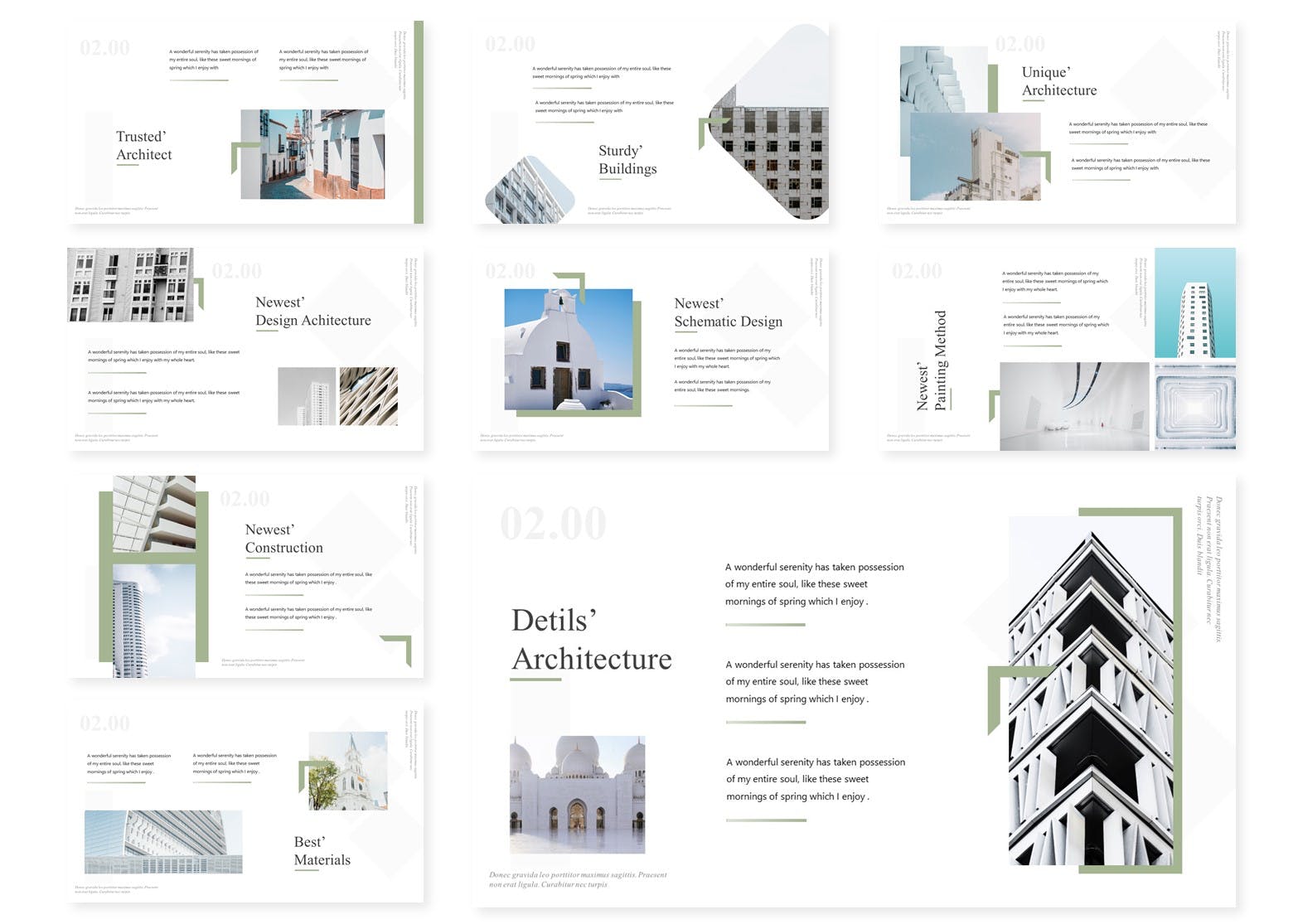建筑主题谷歌幻灯片设计模板 Architecta | Google Slides Template插图2