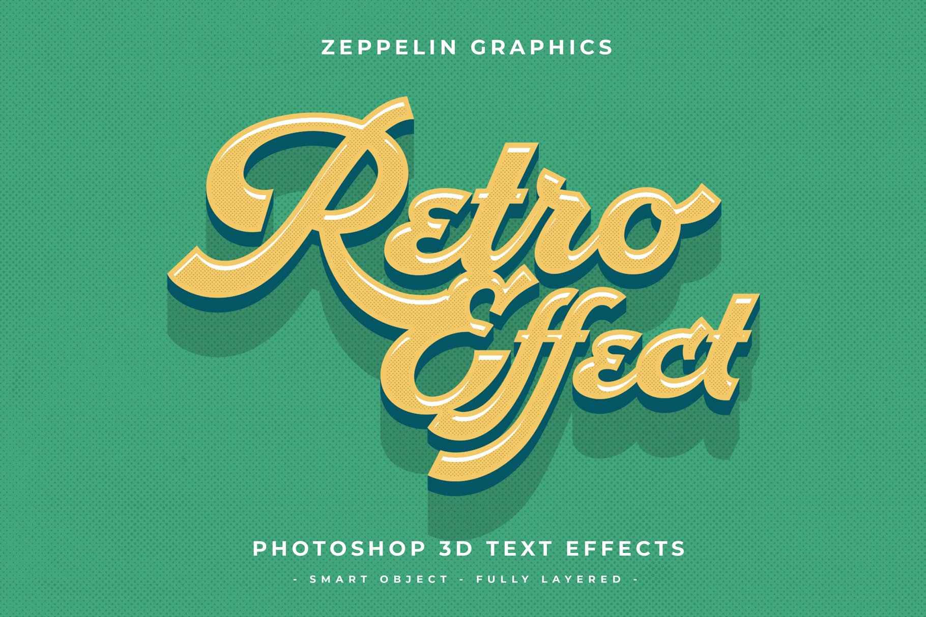 复古设计风格3D立体字体样式PSD分层模板v7 Vintage Text Effects Vol.7插图(5)