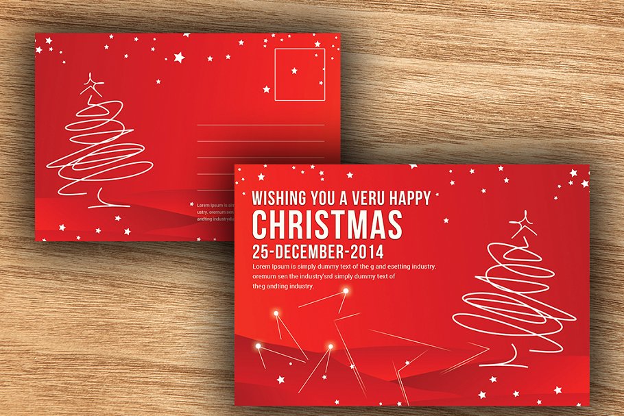 20套圣诞节贺卡卡片模板 20-Psd Christmas Cards Bundle插图(5)