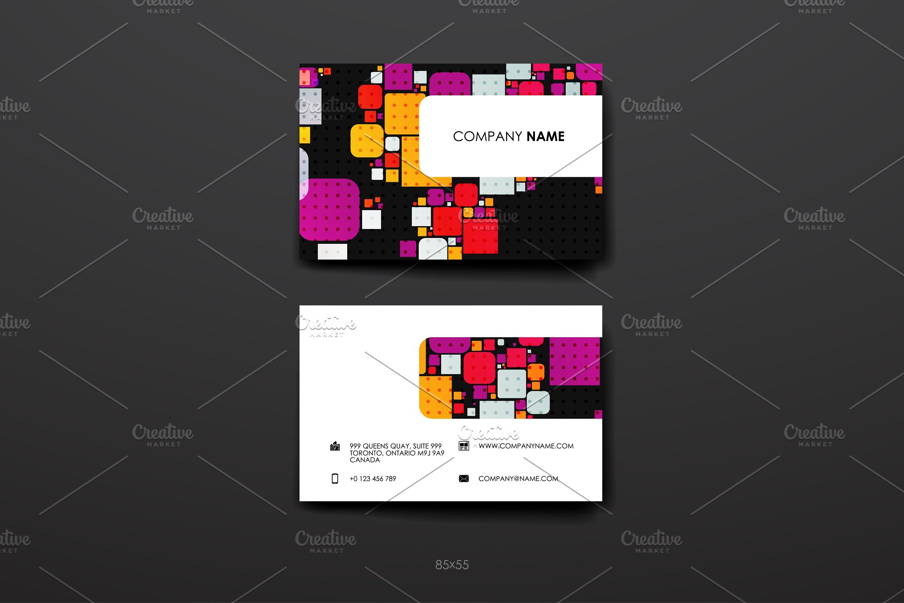 8款企业个人名片抽象设计模板 8 Business Cards插图3