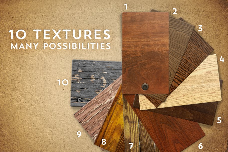 10款高分辨率实木木纹 10 Wood Textures – Set 1插图1