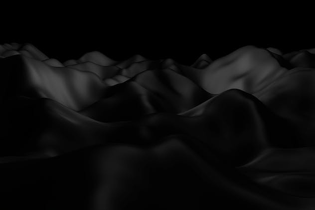 优雅黑色波浪丝绸绸缎背景 Elegant Black Wavy Silk Backgrounds插图5