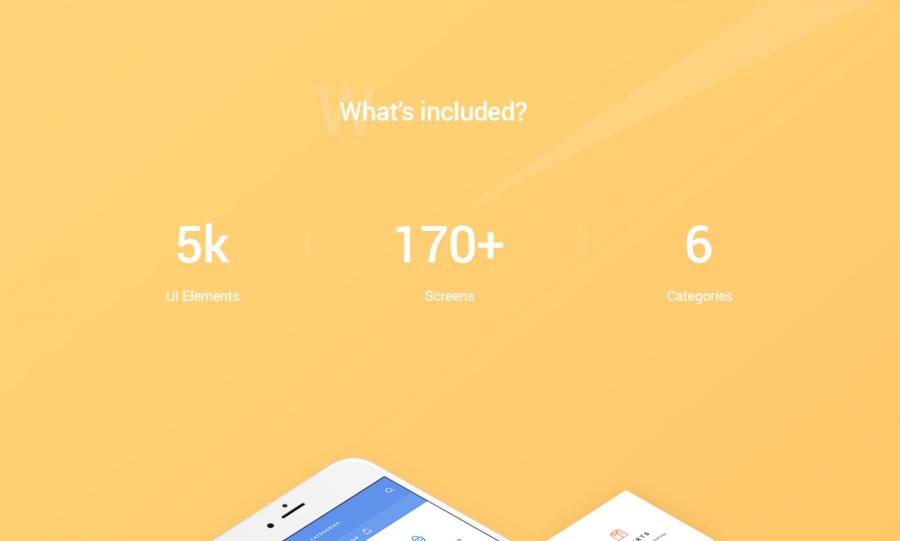 170 APP 界面模板 Knock Mobile UI Kit with Wireframe [PSD&SKETCH]插图(1)