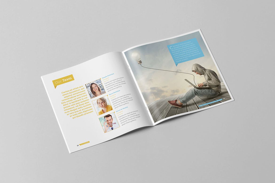 正方形企业画册设计模板 Selected Square Brochure插图10
