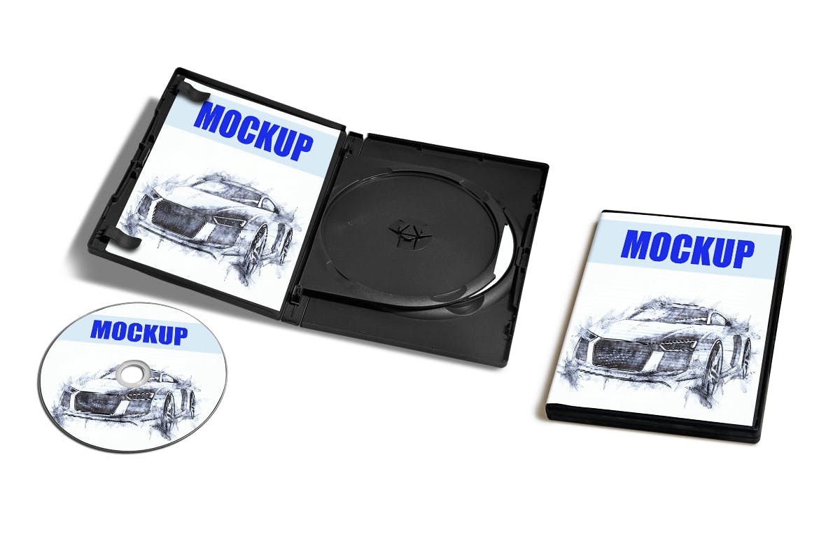 DVD/CD光盘包装设计效果图样机01 DVD/CD packaging_Mockup插图2