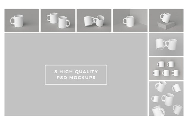 高品质时尚的马克杯样机套装 Mugs Mockups Pack插图(8)