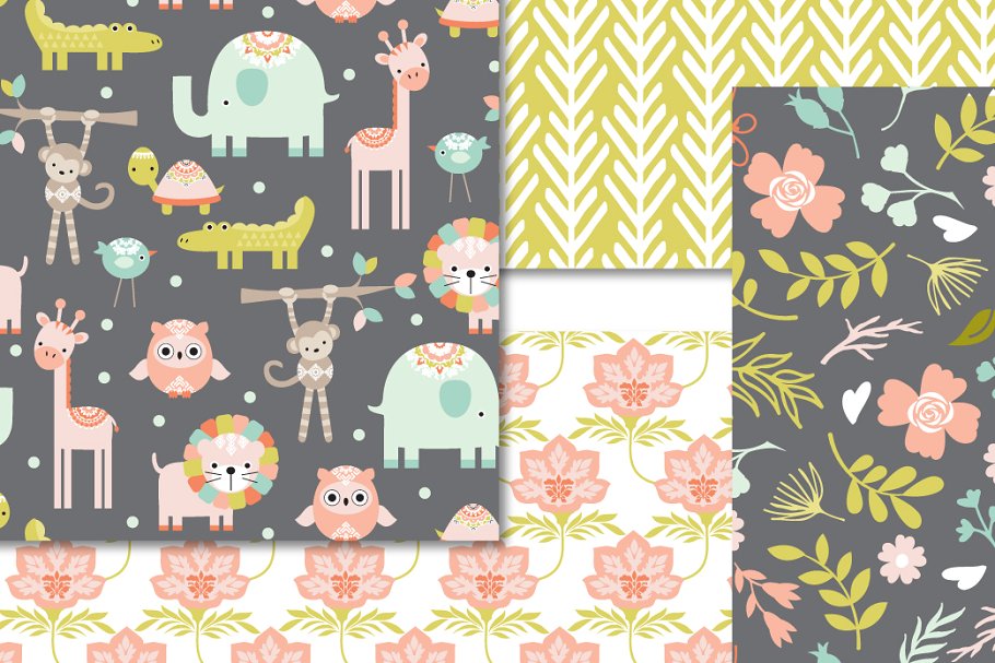 狂野自由封波西米亚丛林图案纹理 Wild and Free Boho Jungle Patterns插图(2)