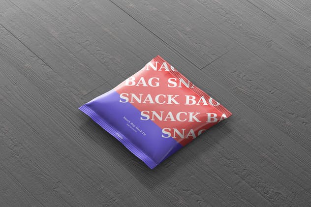 方形小吃/零食塑料袋包装外观样机 Snack Foil Bag Mockup – Square Size插图6