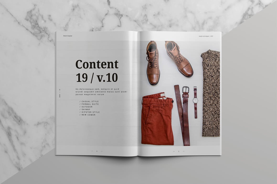 男人装服装产品画册&时尚杂志设计模板 Khark – Fashion Lookbook & Magazine插图(2)