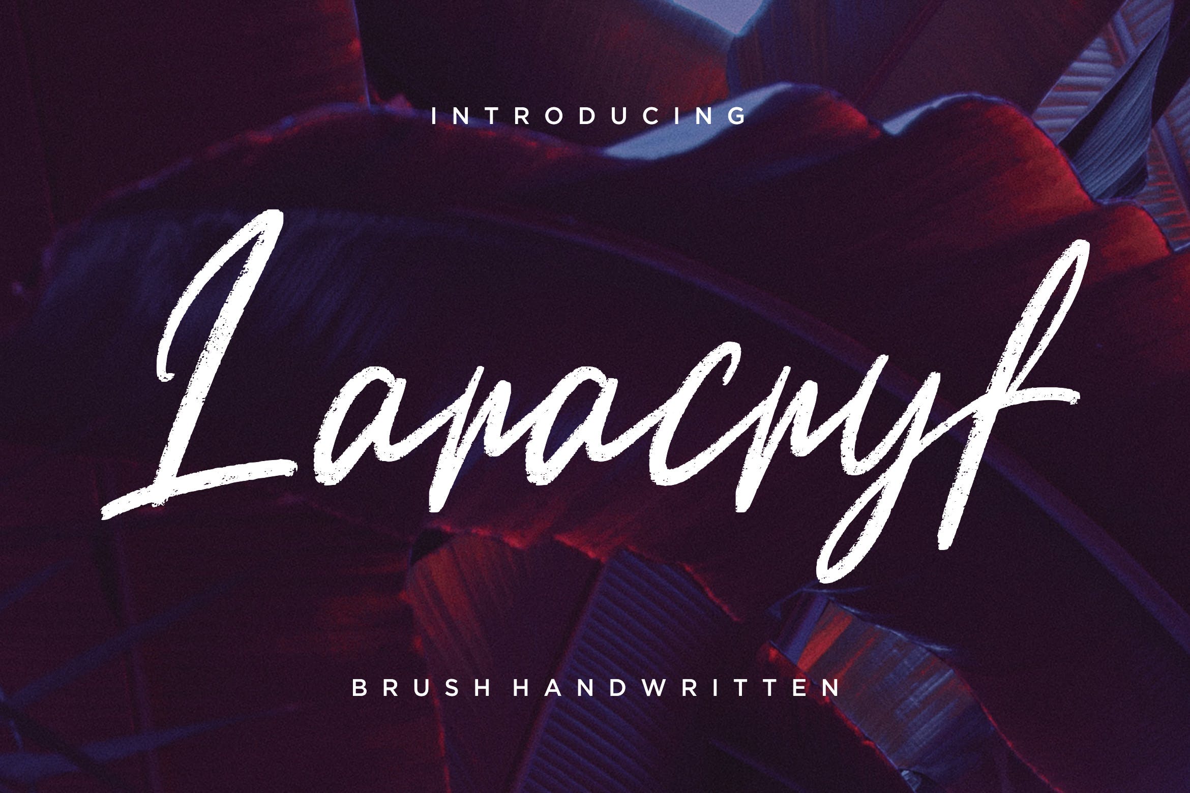 创意英文连体字设计书法字体下载 Laracryf Brush Handwritten插图