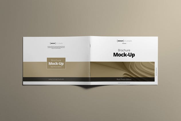 企业画册产品手册样机模板 Landscape Brochure Mockup插图5