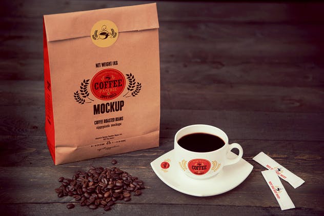 咖啡品牌展示样机模板 Coffee Branding Mockups插图1