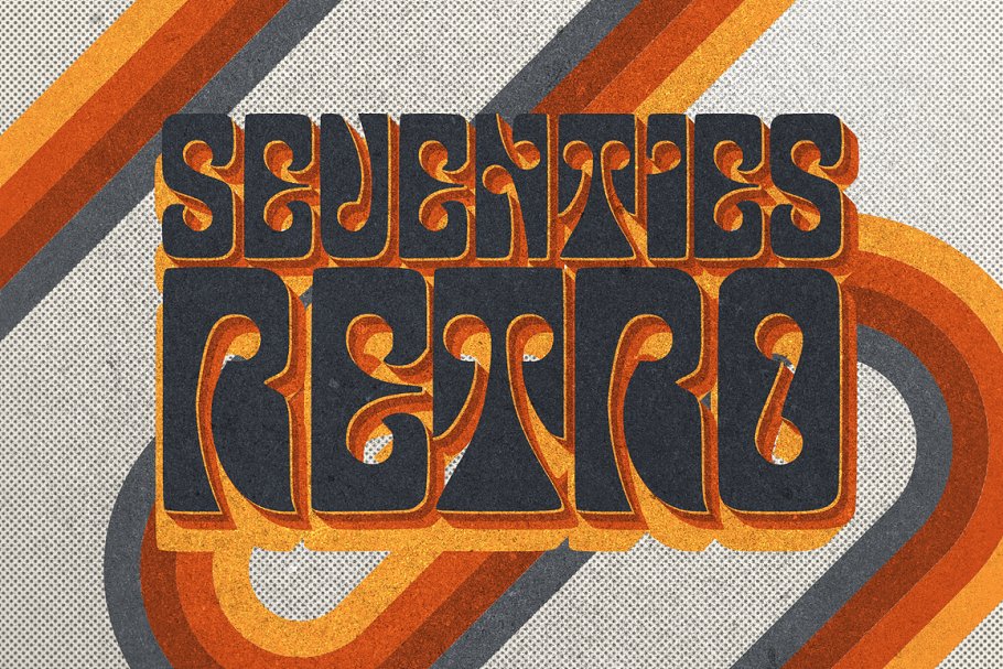 70s年度复古风格文本样式图层 70s Text Effects for Photoshop插图12