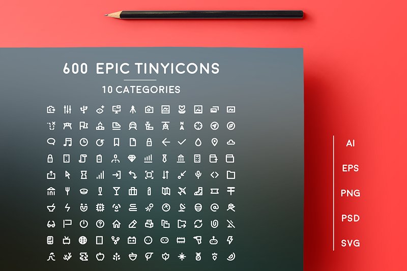 600枚精美小图标素材 Epic Tiny Icons（共10个分类）插图