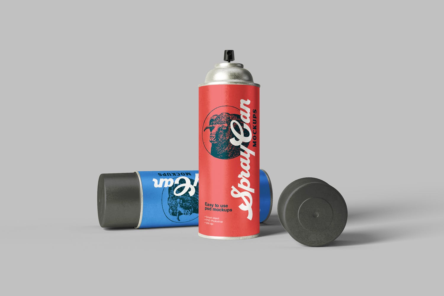 液压喷雾罐外观设计样机模板 Spray Can Mockups插图(4)