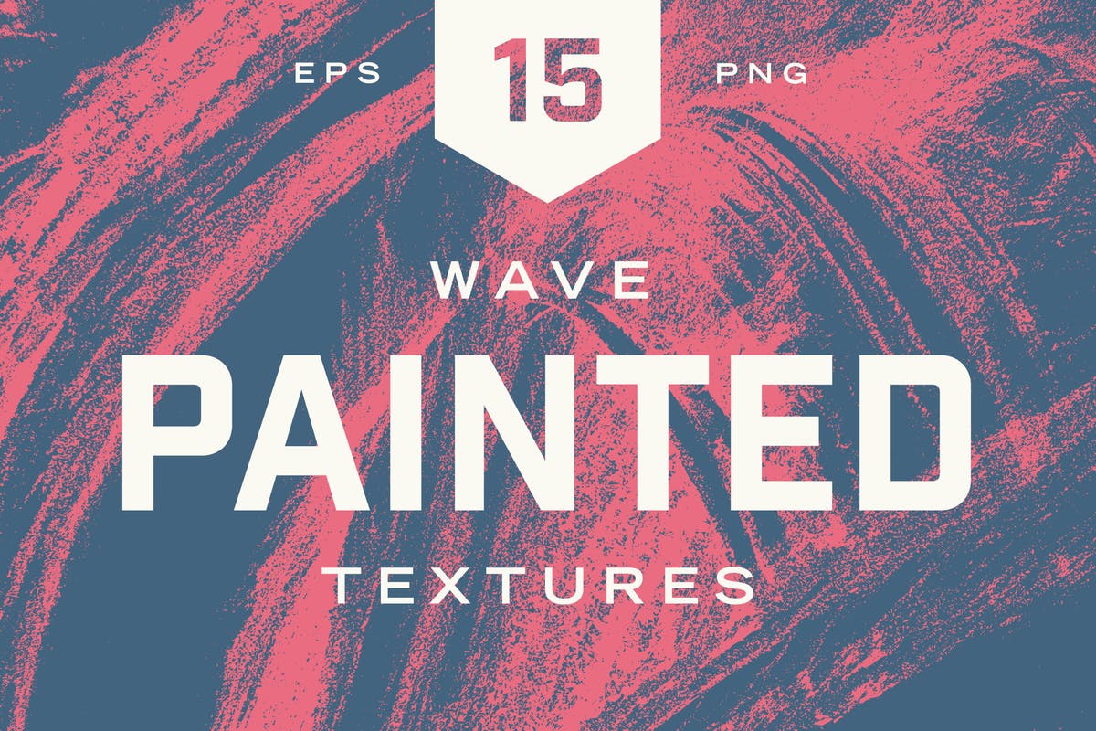 彩绘波纹背景纹理系列素材 Painted Wave Textures插图
