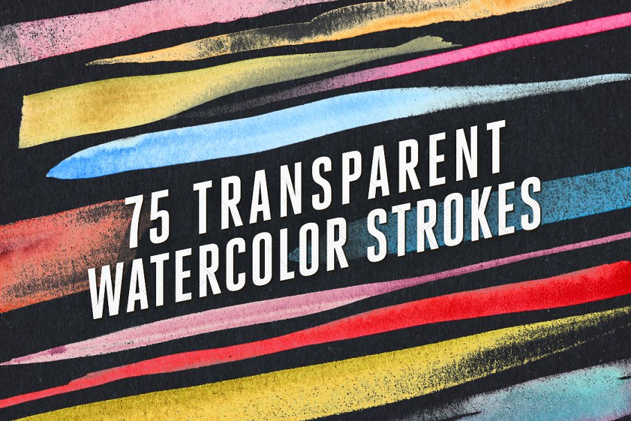75款透明水彩笔画 75 Transparent Watercolor Strokes插图